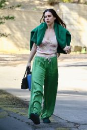 Scout Willis in Green Pants Paired With a Floral Top - Los Angeles 04/05/2023