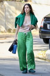 Scout Willis in Green Pants Paired With a Floral Top - Los Angeles 04/05/2023