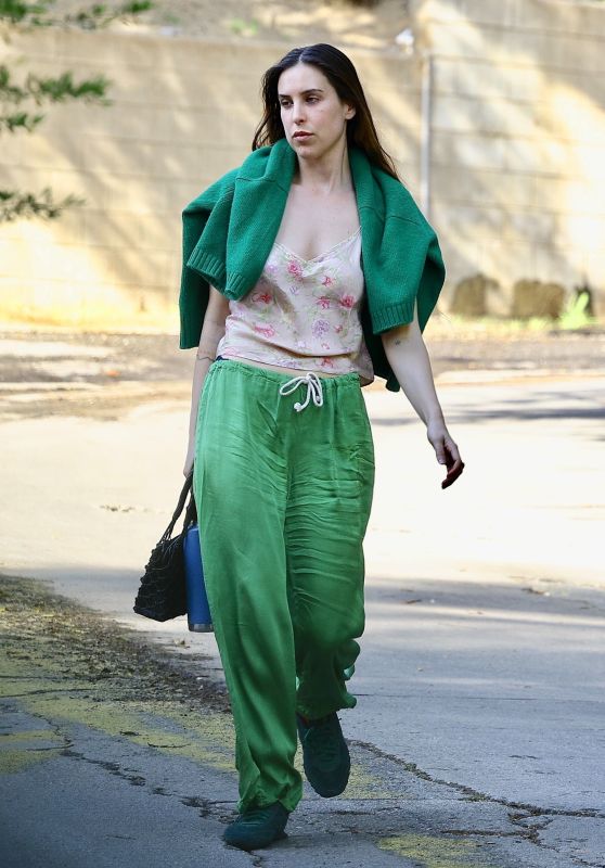 Scout Willis in Green Pants Paired With a Floral Top - Los Angeles 04/05/2023