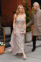 Sienna Miller Wears Sheer Dress - New York 04/27/2023