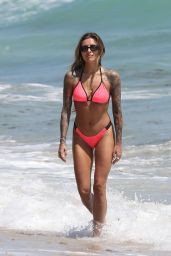 Sophia Thomala in a Pink Bikini in Miami 03/23/2023