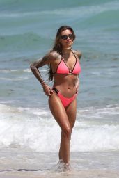 Sophia Thomala in a Pink Bikini in Miami 03/23/2023