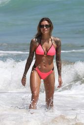 Sophia Thomala in a Pink Bikini in Miami 03/23/2023