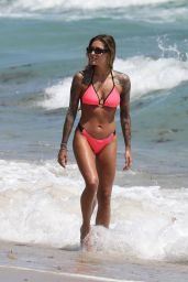 Sophia Thomala in a Pink Bikini in Miami 03/23/2023