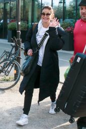 Teri Hatcher - Leaving Her Hotel in Paris 04/16/2023