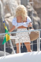 Victoria Silvstedt in a Blue Top and Lace Skirt - South of France 04/23/2023