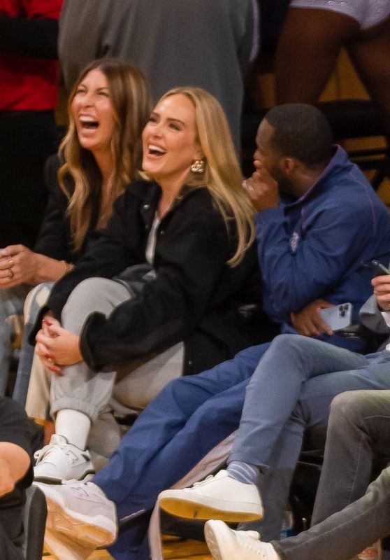 Adele and Rich Paul - LA Lakers Playoff Game in Los Angeles 05/20/2023