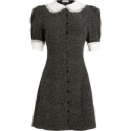 Alessandra Rich Silk Heart Print Mini Dress