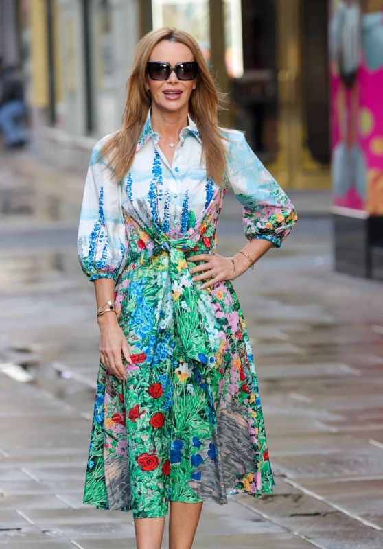 Amanda Holden in a Floral Dress in London 05/05/2023