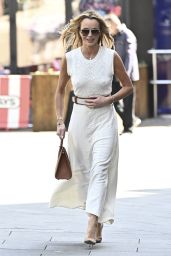 Amanda Holden in a White Knitted Dress - London 05/26/2023