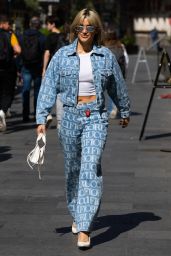 Ashley Roberts - Wearining a Printed Double Denim Suit - London 05/24/2023