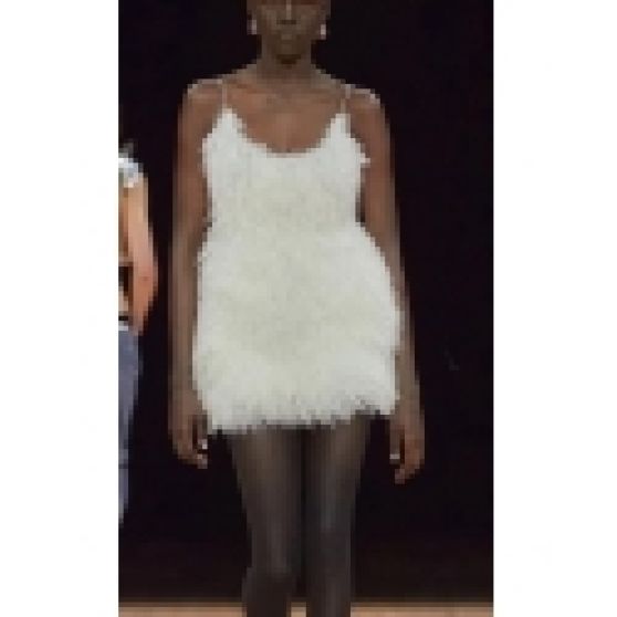 Coperni Fall 2023 Custom Feather Mini Dress