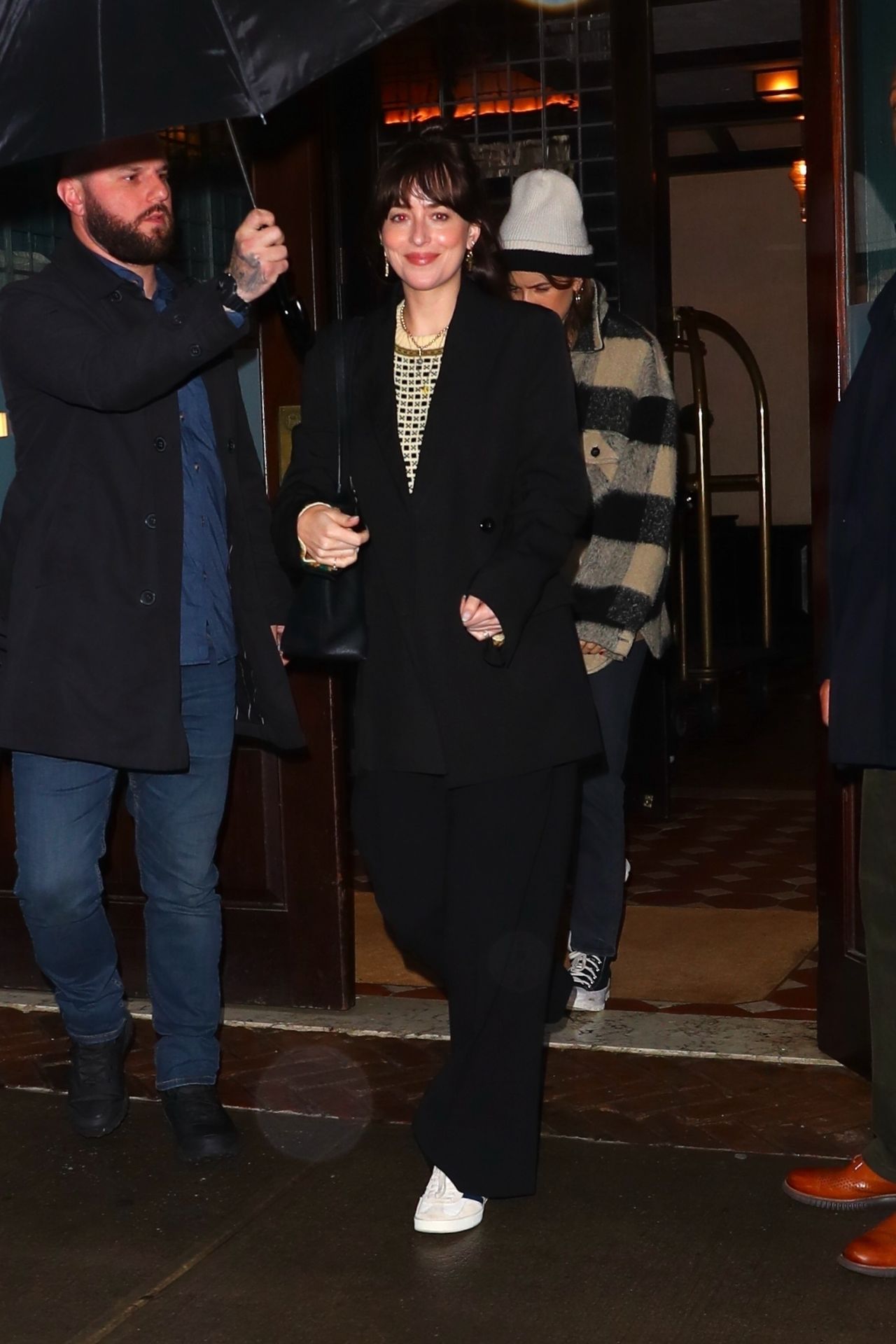 Dakota Johnson in a Black Coat in New York 04/30/2023 • CelebMafia