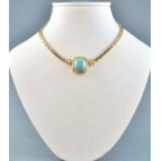 Dior 1970S Vintage Gold and Turquoise Necklace