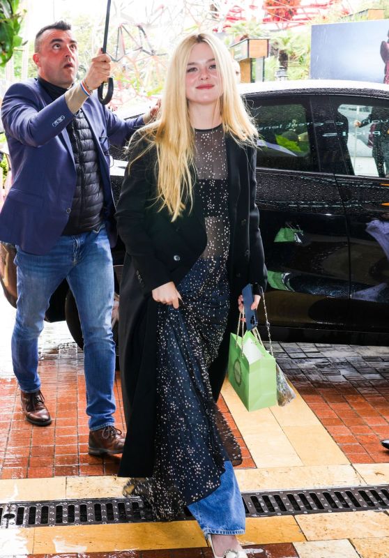 Elle Fanning at Le Majestic Hotel in Cannes 05/19/2023