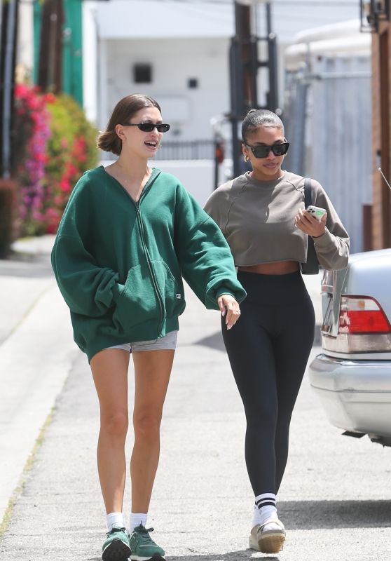 Hailey Rhode Bieber and Lori Harvey at Community Goods Cafe in Los Angeles 05/05/2023