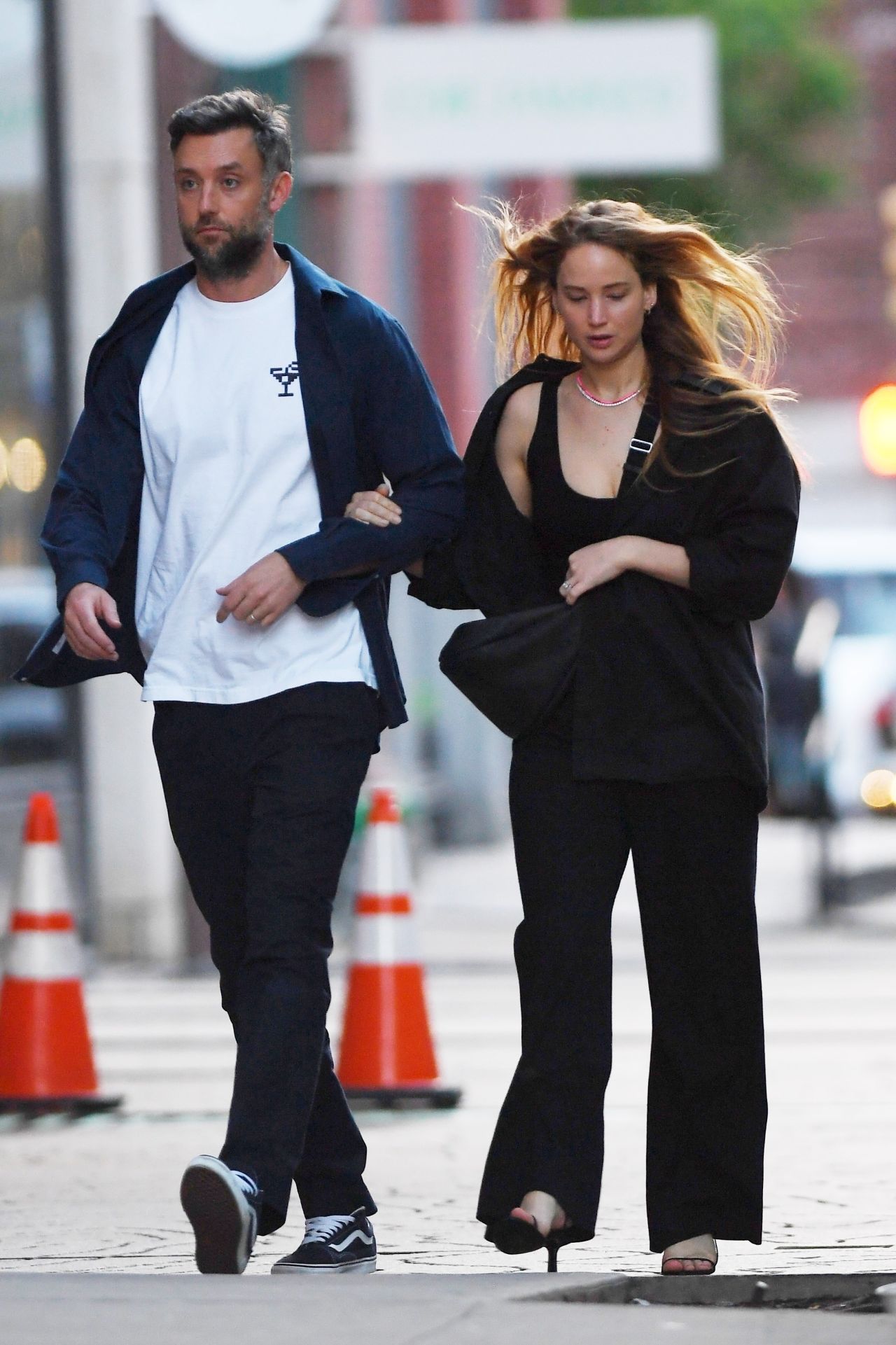 Jennifer Lawrence and Cooke Maroney at il Buco in New York City 05/06