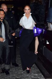 Jennifer Lopez in a Black Ensemble at Met Gala After-party in NYC 05/01/2023