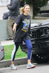 Jessica Hart Wears Rusty Wallace Racing Driver T-shirt - West Hollywood 05/22/2023