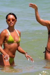 Karrueche Tran and Chantel Jeffries on the Beach in Miami 05/06/2023