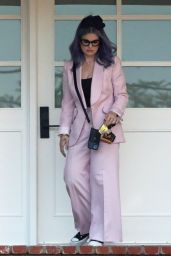 Kelly Osbourne in a Light Pink Suit in Los Angeles 05/21/2023