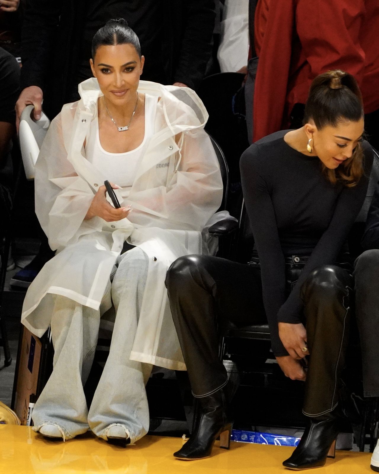 Kim Kardashian and Sarah Staudinger - LA Lakers vs The Golden State