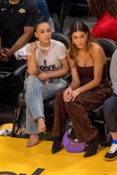 Kim Kardashian, Kris Jenner and Sarah Staudinger at the Lakers Game in Los Angeles 05/08/2023