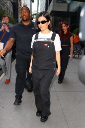 Kourtney Kardashian in Black Overalls - Out in New York 05/24/2023