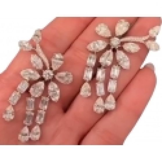 Kwiat Diamond Flower Earrings