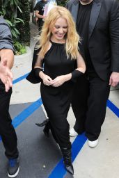Kylie Minogue in a Sleek Black Dress - Wine Tasting Event in Los Angeles 05/22/2023
