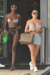 Larsa Pippen and Kiki Barthlook - Sit by the Pool in Miami 05/28/2023
