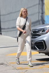Malin Akerman in an Off-white Sweatshirt and Sweatpants in Los Angeles 05/15/2023
