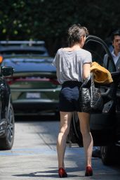 Milla Jovovich Shows of New Hairstyle - Four Seasons in Los Angeles 05/08/2023