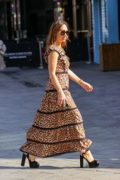 Myleene Klass Wearing an Animal Print Dress in London 05/16/2023