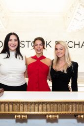 Olivia Dunne, Brooks Nader and Yumi Nu - Ringing the Opening Bell at the New York Stock Exchange with Sports Illustrated Swimsuit 05/18/2023