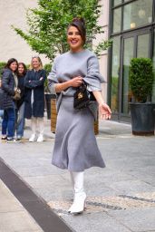 Priyanka Chopra in a Grey Outfit - New York 05/04/2023
