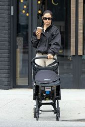 Shanina Shaik at Blue Bottle Coffee in West Hollywood 05/30/2023