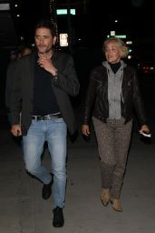 Sharon Stone and Gianluca Galtrucco at E Baldi Restaurant in Beverly Hills 05/24/2023