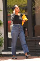 Tracee Ellis Ross in Jeans and a Black Top - Beverly Hills 05/08/2023