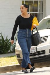 Tracee Ellis Ross in Jeans and a Black Top - Beverly Hills 05/08/2023