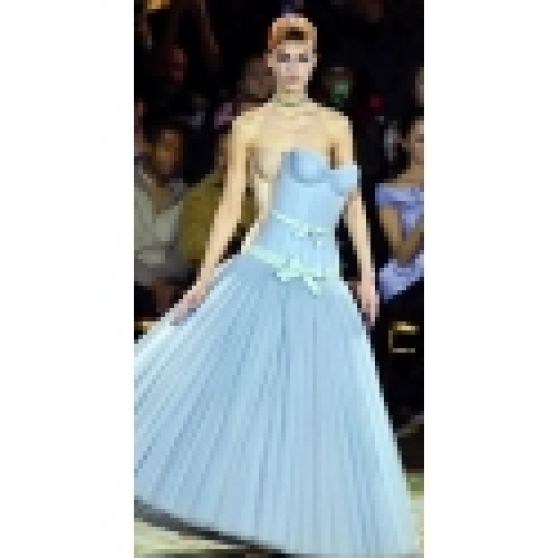 Viktor & Rolf Spring 2023 Couture Two Tone Strapless Gown