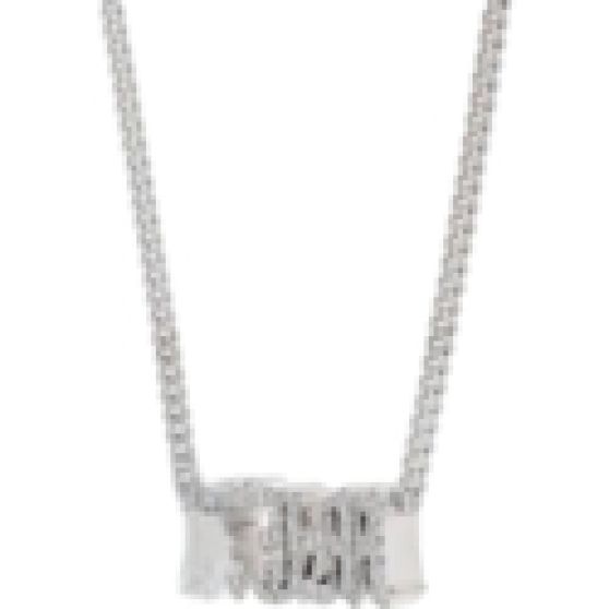 Xiv Karats Ultra Thick Diamond Name Necklace