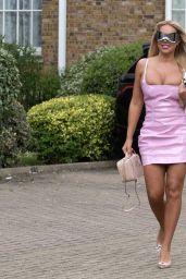 Aisleyne Horgan-Wallace in a Pink PVC Dress in London 06/12/2023