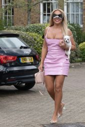Aisleyne Horgan-Wallace in a Pink PVC Dress in London 06/12/2023