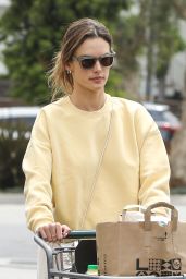 Alessandra Ambrosio Wears Comfy Clothes - Grocery Shopping at Bristol Farms in Brentwood 06/08/2023
