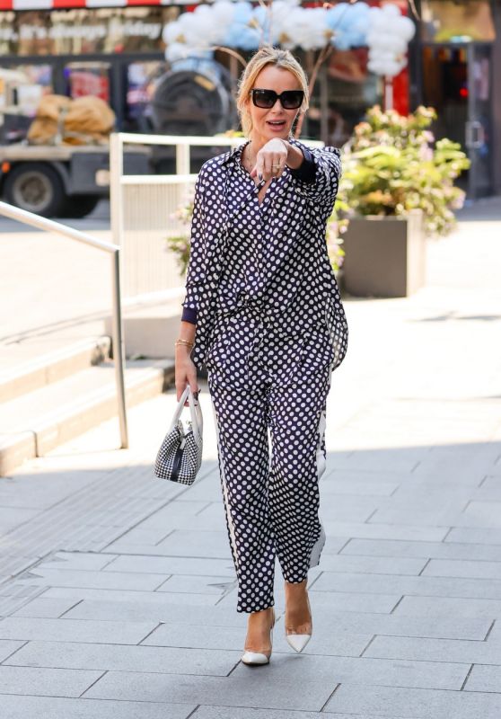 Amanda Holden in Striped Co Ords in London 06/16/2023