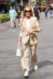 Amanda Holden Wearing a Print Trouser Suit in London 06/27/2023