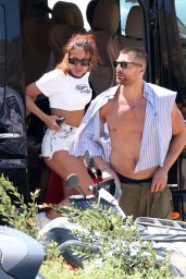 Anitta and Simone Susinna on Alemagou Beach in Mykonos 06/19/2023