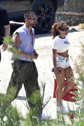 Anitta and Simone Susinna on Alemagou Beach in Mykonos 06/19/2023