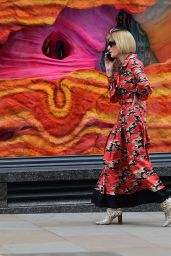 Anna Wintour in Brightly Coloured Summery Dress in London 06/27/2023